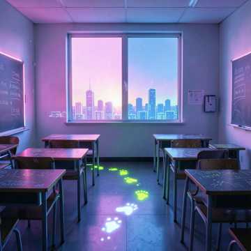课桌上未擦的字迹