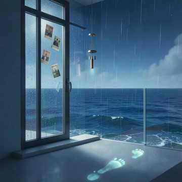 深蓝雨点