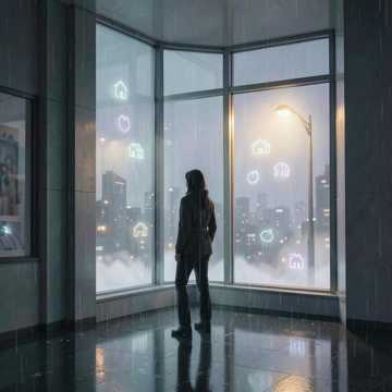 窗户没关，路灯明了