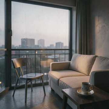 空椅子在等雨