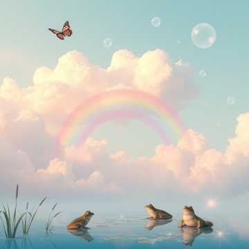 彩虹泡泡雨