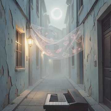 暮色染旧墙