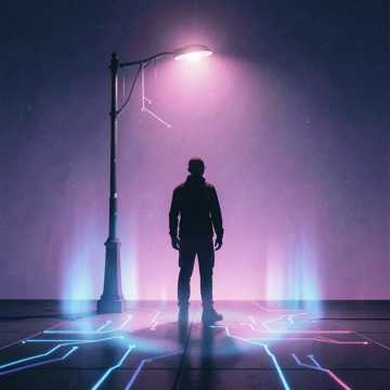路灯和我