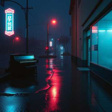 雨落空街 窗影未眠