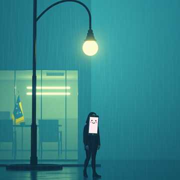 街灯舔雨声