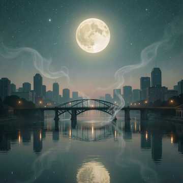 晚风折月光