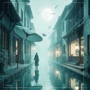烟雨，油纸伞