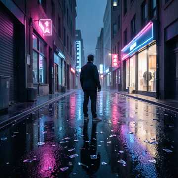 霓虹雨夜