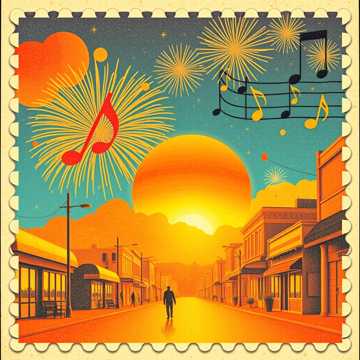 盛夏烟花邮票