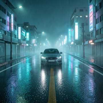湿沥青与碎雨