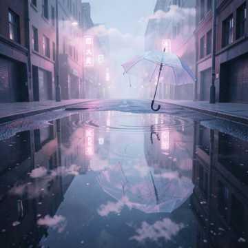 水洼折射旧云