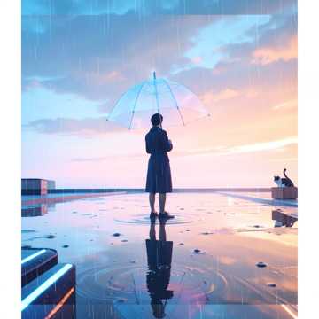 等雨停的我