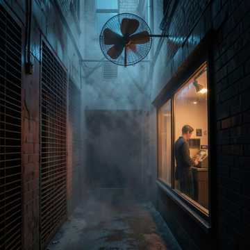 铁皮风扇转夏天