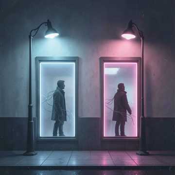 霓虹人影