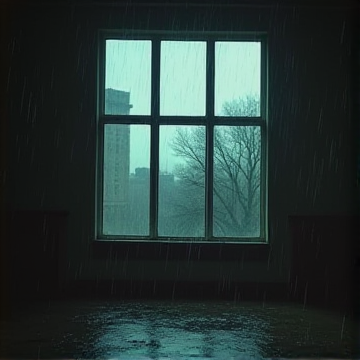 雨痕爬满窗