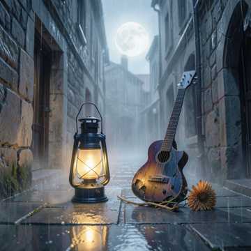 残烛照夜雨