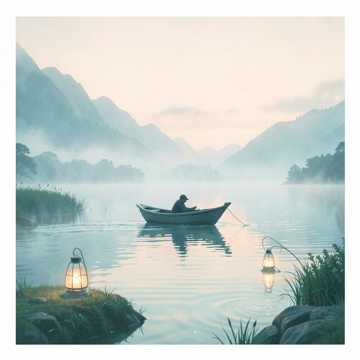 扁舟送夕照-版本2