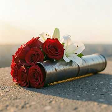 Flowers in gun barrels