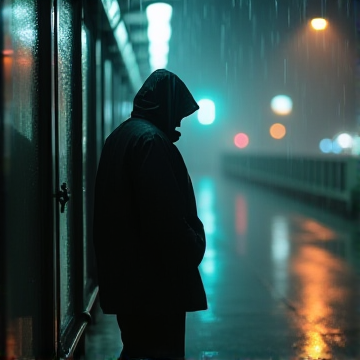 车站的雨水痕