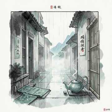 半壶纱上画烟雨
