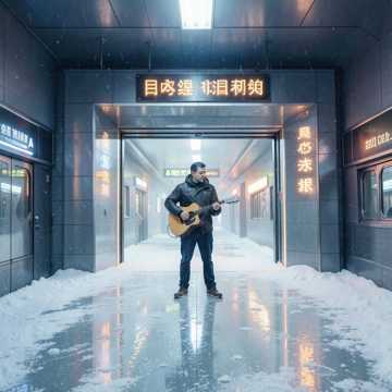 地铁口的雪