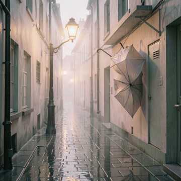 旧巷雨袂停