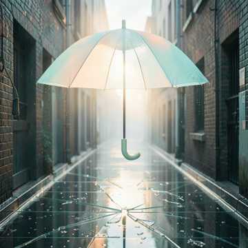 玻璃雨季后