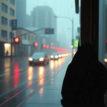 霓虹撞碎一地沉默