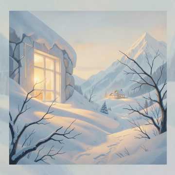 雪山慢慢亮