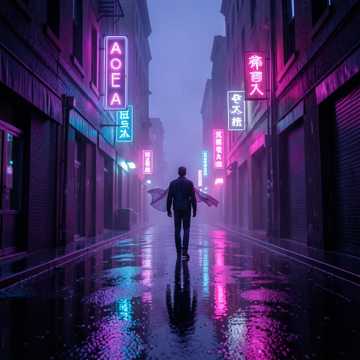 旧街晚风