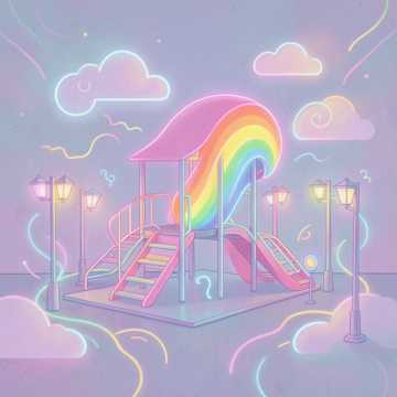 彩色橡皮转圈