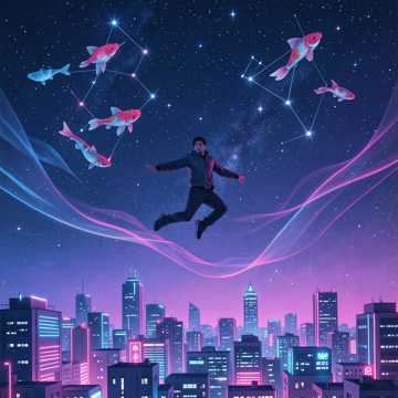 蚱蜢跃入星空-版本2