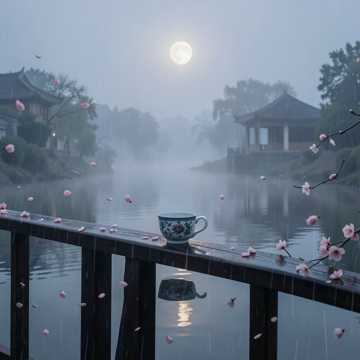 眉眼桃花半盏雪