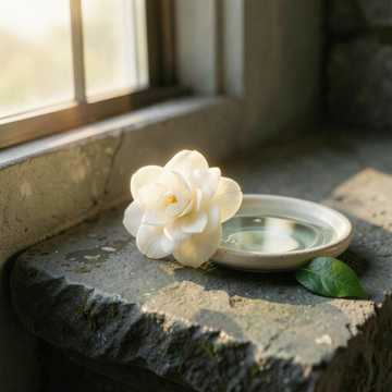 山茶慢慢开