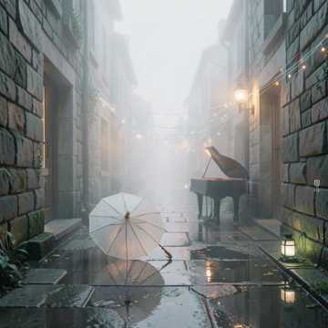 烟雨桥东