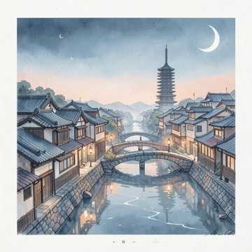 墨画小城