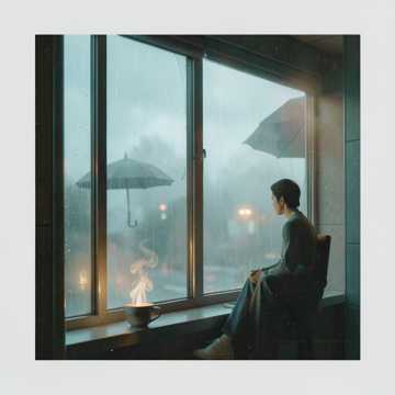 雨天的咖啡痕