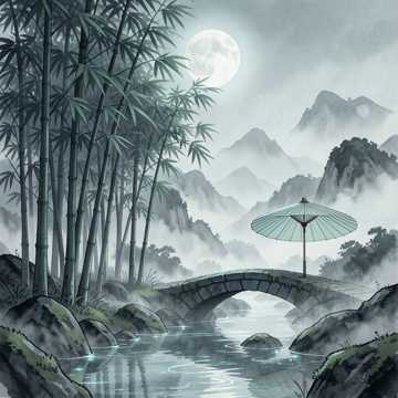 墨染春山空