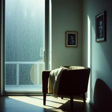 空房间的雨痕
