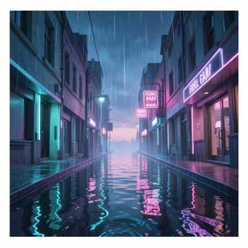空荡霓虹幕
