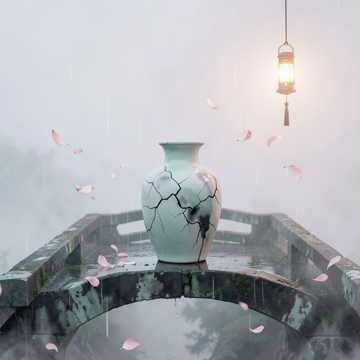 烟雨染青瓷