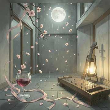 雨落花间