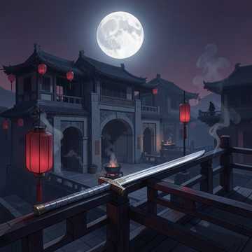 剑挑檐铃数星稠