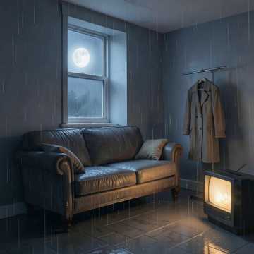旧沙发与雨声