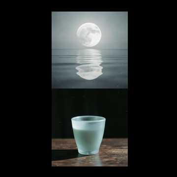 青瓷月双影