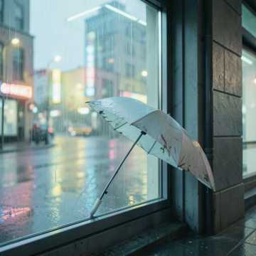 旧雨伞下