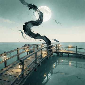 墨痕旧桥廊-版本2
