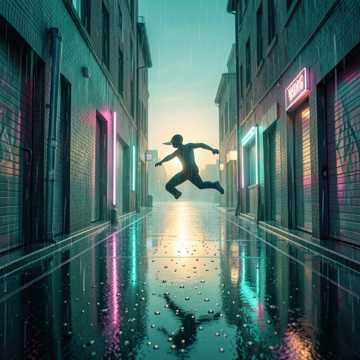 踩着雨滴的光