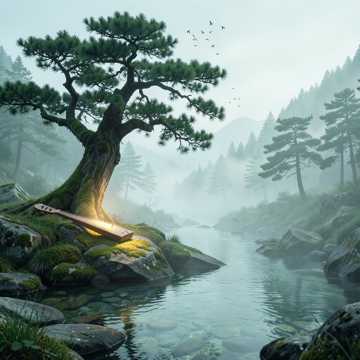 松涧听泉
