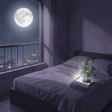 隔着窗的月光